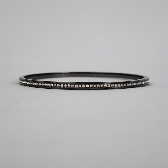 Lia Sophia Black Crystal Stud Bangle Bracelet - Picture 2 of 6